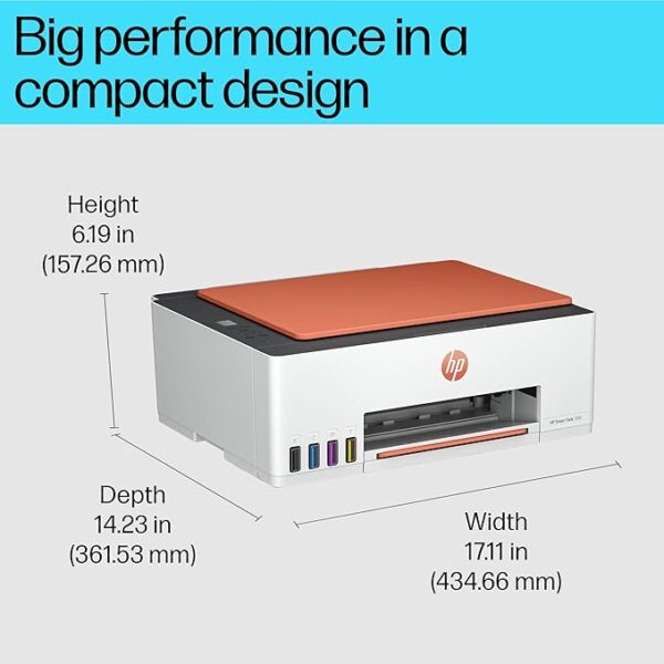 HP Smart Tank 589 All-in-One WiFi Colour Printer – 30 ppm Speed, High Capacity Ink Tank, Wireless, Ideal for Home & Office Printing - Image 3